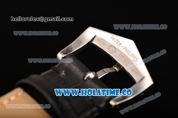 Patek Philippe Calatrava Tourbillon Swiss ETA 2824 Automatic Steel Case with Diamonds Markers and Black Dial - Click Image to Close